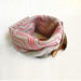 Image of Linen Button Scarf - Pink or Gold Chevron on Natural Linen
