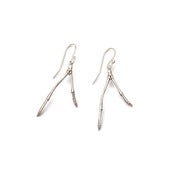 Image of silver large double branch earrings (E05sil)