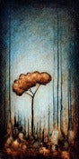 Image of "Drip Tree Peace 1" <br> Size: 12x6" <br> 2nd photo shows size