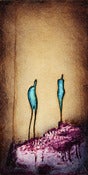 Image of "Drip Human Two 2 Yellow" <br> Size: 12x6" <br> 2nd photo shows size