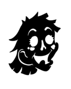 Image of Zombie Girl Head (Family Decal Set 2)