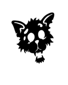 Image of Zombie Cat Head (Family Decal Set 2)