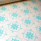 Image of Verano "Petals" handprinted yardage fabric ~ sea green