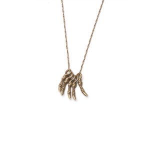Image of five small 14k gold branches on 22” rope chain (P1014k22)
