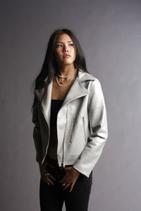 Image of Leather Biker Jacket