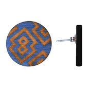 Image of Royal blue etched islamic studs