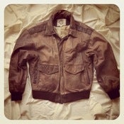 Image of Leather Bomber Jacket-SOLD OUT