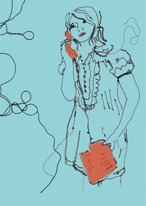 Image of 'KATHERINE ON THE PHONE' NOTEBOOK
