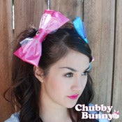 Image of Vinyl Pink Heart Bow