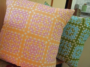 Image of Eva & Kit crochet squares - fabric panel