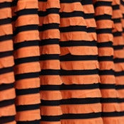 Image of NEW - "Trick or Treat" Black and Orange Striped Ruffle