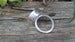 Image of chunky silver ring blue n black