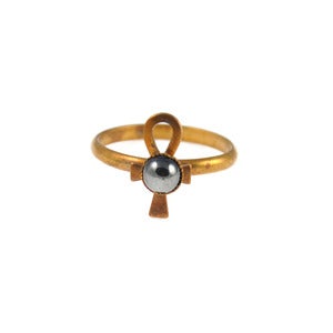 Image of Ankh. Vintage Brass Ring