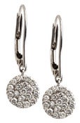 Image of   Kara Ackerman <i> Audrey <i/> 14k White Gold Diamond Disc Earring