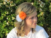 Image of Set of two bows: Orange/White