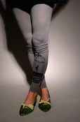 Image of Screen Printed Birdcage Skinny Leggings Concrete