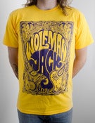 Image of Wolfman Jack "Paisley" Yellow / Purple T-Shirt + Free Stickers!