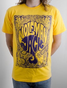 Image of Wolfman Jack "Paisley" Yellow / Purple T-Shirt + Free Stickers!