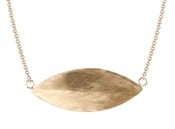 Image of " New " <i> Elizabeth <i/> Gold Leaf Necklace