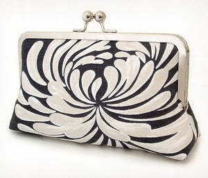 Image of Starburst petals, silk lined clutch bag