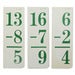 Image of Set of 5 vintage Flashcard Green (plus or minus)