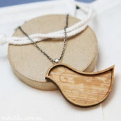 Image of Bamboo Birdy Double Pendant Necklace