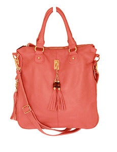 Image of Pink Leather Tassel Satchel (LAST ONE!)