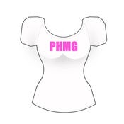 Image of PHMG Ladies T-Shirt Wht/Pink