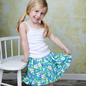 Image of Twirl Skort Sewing Pattern - Twirl Skirt with or without attached Bloomers for Girls 2 to 8