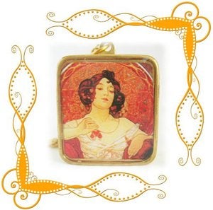 Image of Mucha Fine Lady Musical Locket