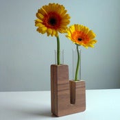 Image of Power Plants Bud Vase: "Coal Fired" Walnut