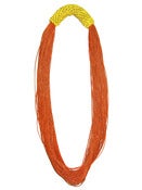 Image of "Paradise" Orange Waxed Cotton Neckpiece