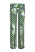 Image of Sika Flare Print Trousers Green