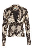 Image of Black and Cream Fitted Jacket