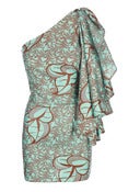 Image of Flare Sleeve Dress / Mint and Choc