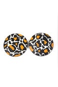 Image of Leopard Circle Large Studs 