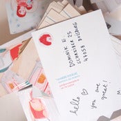 Image of handwritten postcard via snailmail
