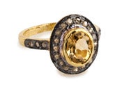 Image of  Kara Ackerman <i> Alice Rose <i/> Yellow Beryl and Diamond Ring