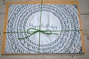 Image of Happy birthday lace card