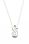 Image of ALPHA NECKLACE SILVER/SILVER (A-Z)