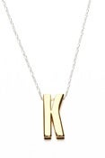 Image of DAL NECKLACE SILVER/GOLD (A-Z)