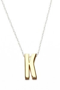 Image of DAL NECKLACE SILVER/GOLD (A-Z)