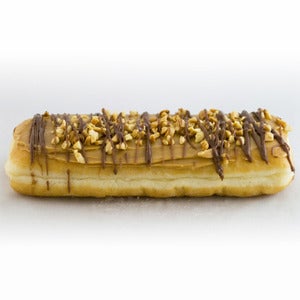 Image of Peanut Butter Long John with Chocolate Drizzle
