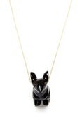 Image of REUBEN NECKLACE - BLACK (SILVER/GOLD)