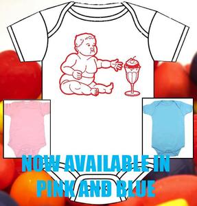 Image of FAT BABY WANTS ICE CREAM ONESIE ONE PIECE BODYSUIT