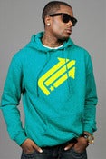 Image of Heather Aqua Logo Hoodie
