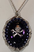 Image of Swarovski Crystal En-crested Cameo w/ Skull & Crossbones