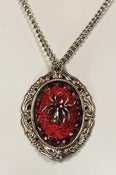 Image of Small Swarovski Crystal En-crested Cameo w/ Spider