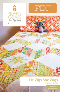 Image of He Zigs She Zags: PDF Quilt Pattern #105
