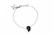Image of HUGO SKULL BRACELET - BLACK (SILVER/GOLD)